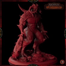 Maître fosse démon patron diablo monstre rouge wargaming marteau guerre Satan table dnd satanique 3d print model - Mito3D