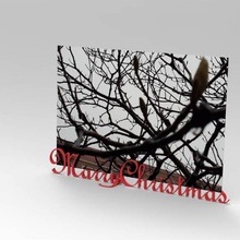 marrychristmas picture frame & garden 3d print model - Mito3D