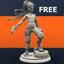 Molly Punk Spielzeuge Spiele Aktion weiblich Zahl Mädchen Mini Soldat Statue Frau Charakter Miniatur Tischplatte 3d print model - Mito3D