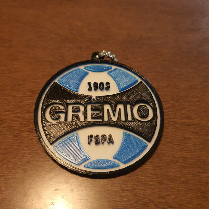 chaveiro llave anillo gr 2 Moda accesorios fútbol escudo brasileño futebol gremio grenal 3D print model - Mito3D