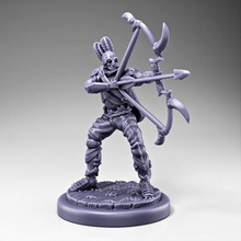 iskelet zırhlı okçu kemik uzun yay kiriş çizilmiş + Odun tahtalar temel oyuncaklar oyunlar Bedava fantezi heykelcik rpg ölümsüz savaş oyunları karakter 3d print model - Mito3D