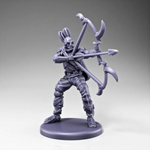 skeleton - armored archer bone longbow bowstring drawn + blank base toys & games free fantasy figurine rpg undead wargaming character miniature dungeonsanddragons tabletop ranger wargame d&d dnd pathfinder ttrpg 3d print model - Mito3D