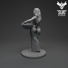 idun maçã arte figura estatueta viking mulher miniatura juventude nórdico apoiado 3d print model - Mito3D