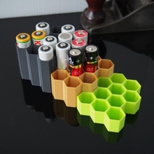 ultimate honeycomb aa battery organizer gadgets & electronics batteryholder aabattery aabatteryholder batteryorganizer 3d print model - Mito3D