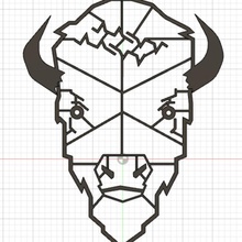 bisonte americano bufalo animale scultura arte muraria 3d print model - Mito3D