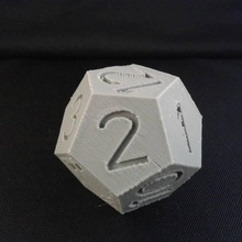dado 12 lados tampo mesa 3d print model - Mito3D