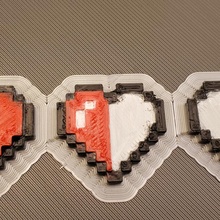 8 bit kalpler anahtarlık anahtar nintendo zanaat kalp efsane Minecraft sağlık Zelda bağlantı Ocarina hp windwaker Shiek 3d print model - Mito3D
