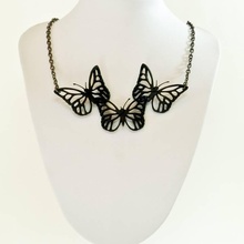 butterflies necklace jewellery 3d print model - Mito3D