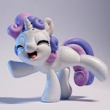 happy sweetie belle toys & games cute unicorn pony mlp sweetiebelle 3d print model - Mito3D