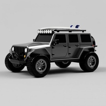 Jeep Wrangler völlig druckbar rc Autos Wagen Modell Spielzeug 3d print model - Mito3D