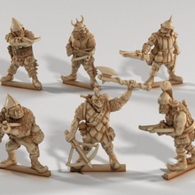 ork Ordu askerler 6x tatar yayı oyuncaklar oyunlar ejderhalar Zindanlar fantezi asker savaşçı yüzükler Kral masaüstü dnd grup yol bulucu don çatışma 5e 3d print model - Mito3D