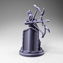 skeleton - armored archer bone longbow bowstring drawn + pavise cover toys & games free fantasy figurine rpg undead wargaming character miniature dungeonsanddragons tabletop ranger wargame d&d dnd pathfinder ttrpg 3d print model - Mito3D