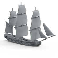 french ship northumberland 1780 annibal class spare parts wars wargame naval sails battle age sail 3d print model - Mito3D