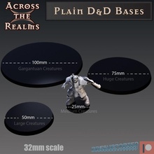 plain d&d bases toys & games miniatures base dnd 3d print model - Mito3D