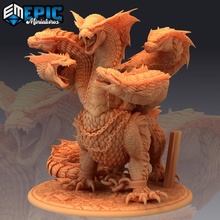 yakalanan hidra Lenaean bataklık canavar 5 başlı Su yılan oyuncaklar oyunlar patron fantezi Yunan Ortaçağa ait mitoloji rpg Warhammer düşman masaüstü zindan dnd 3d print model - Mito3D
