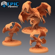 mosquito bat set flying blood insect classic encounter toys & games fantasy medieval monster queen rpg warhammer enemy tabletop dungeon dnd pathfinder npc stirge 3d print model - Mito3D