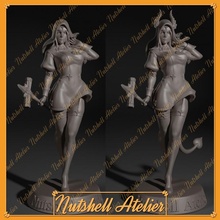 nutshell atelier - succubus nun priest nsfw toys & games art beautiful body fantasy female figure game girl sexy woman miniature nude naked breast erotic pinup boob 3d print model - Mito3D