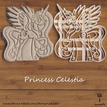 princess celestia cookie cutter 'my pony' & garden sun pony mlp cookies alicorn brony 3d print model - Mito3D