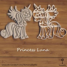 Principessa luna biscotto taglierina 39 mio pony giardino Luna piccolo mlp erpici 3d print model - Mito3D