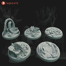 25mm forest bases toys & games wood base woodland 3d print model - Mito3D