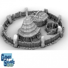 celtic pallisade homestead toys & games house shack 3d print model - Mito3D