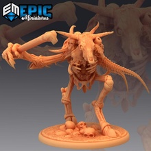 bone golem attacking undead animal construct skull zombie toys & games fantasy gothic medieval monster rpg warhammer enemy tabletop dungeon dnd pathfinder npc 3d print model - Mito3D