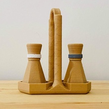 salt & pepper shakers holder garden kitchen stand restaurant indegriends 3d print model - Mito3D