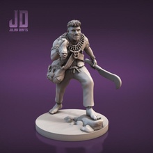 mboco adembesi - pre-supported toys & games free black fantasy mini warrior winner magic miniature resin tabletop lovecraft dnd ritual supported vodoo 3d print model - Mito3D