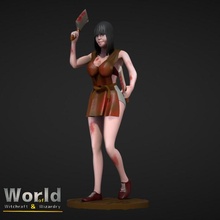 massima veto - butcher witchcraft & wizardry toys games lady roleplay rpg sexy women knife miniature witch tabletop boobs dnd pathfinder busty 3d print model - Mito3D