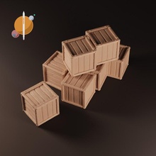 hölzern Kiste frei Objekt Terrain Holz Verlies Truhe Landschaft 32mm ttrpg vorausgesetzt 3d print model - Mito3D