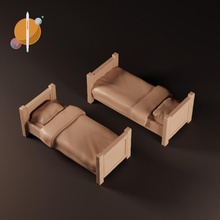 cama gratis objeto terreno calabozo noche dormir paisaje almohada 32mm taberna Posada ttrpg presupuesto 3d print model - Mito3D