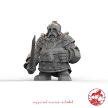 dwarf sword guard 1 inch base 28 32 mm height medium miniature toys & games board dragons dungeons fantasy game mini rpg tabletop legion d&d pre-supported swargard 3d print model - Mito3D