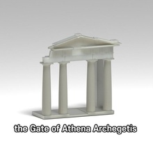 cancello athena archegetis scansione antico architettura edificio greco romano 3d print model - Mito3D