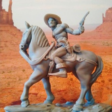 bandido ocidental cavaleiro brinquedos jogos 3d print model - Mito3D