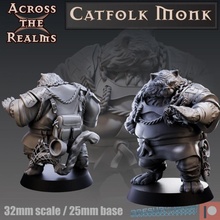 catfolk monk gaming miniature tabletop tabaxi dnd5e 3d print model - Mito3D