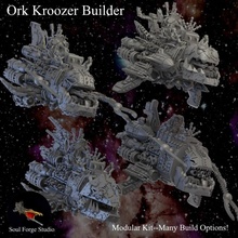 ork kroozer costruttore negozio pelle verde 3d print model - Mito3D