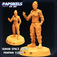 human space crew pampam flores female sexy mechanic nomad austronaut preety 3d print model - Mito3D