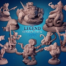 april 2021 release - legend sunken crew toys & games heroes pirates dnd tg 32mm ttrpg trpg 3d print model - Mito3D