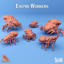exonid - workers toys & games bug dragon dragons dungeons insect monster roleplay rpg steampunk dungeon cave d&d dnd airship 5e eberron presupported pre-supported arcanapunk magipunk magitech sordane skies campaigns burrowing suppoted 3d print model - Mito3D