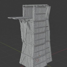 siege tower stl minas tirth community build 3d print model - Mito3D