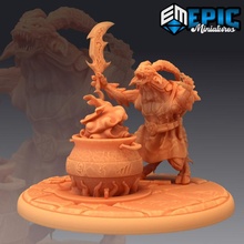 horned devil summoner demon minion hell spawn horror abyss encounter toys & games fantasy medieval monster rpg warhammer enemy tabletop dungeon dnd pathfinder cauldron npc 3d print model - Mito3D