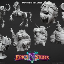 epiche 'n' cose mese 19 rilasci pre supported giocattoli Giochi draghi dungeon tavolo dnd bundle dnd5e shroomie epicsnstuffs 3d print model - Mito3D