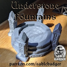 understone fountains toys & games fantasy terrain fountain 28mm 32mm sablebadger understone