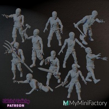 undead peasants toys & games mini miniatures zombie lich minis horde d&d dnd ghoul ghast peasant 3d print model - Mito3D