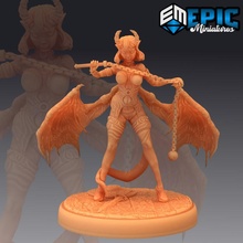succubus chain whip female seduction devil lust demon toys & games fantasy girl medieval monster rpg warhammer woman enemy tabletop dungeon dnd pathfinder npc 3d print model - Mito3D