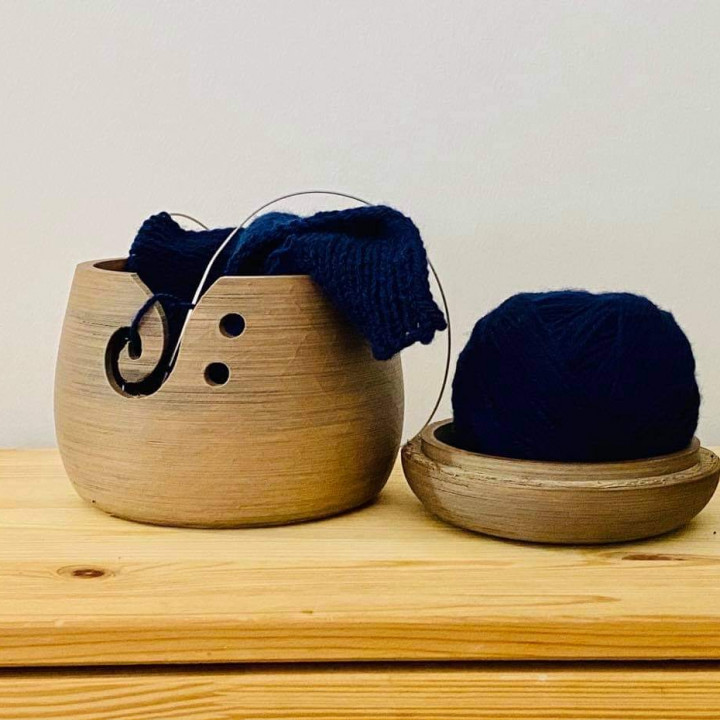 knitting bowl wool holder