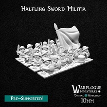 10mm halfling sword militia toys & games warhammer infantry 15mm kings war warmaster halflings arcworlde warploque minihammer 3d print model - Mito3D
