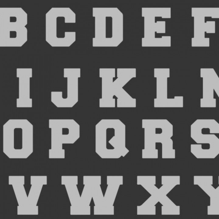 alfabet letters 3d print 