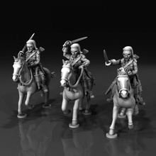 7 years war french dragoons toys & games historical cavalry 28mm black powder honours warlord 3d print model - Mito3D