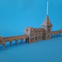 n-scale disney style train station toys & games goofy anaheim imagine n-gauge model-railroad ntrak ttrak 3d print model - Mito3D